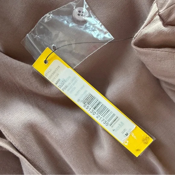 NWT Alice + Olivia Dusty Pink Shirtdress - Picture 8 of 8